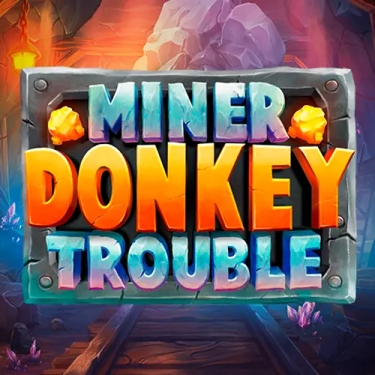 miner donkey trouble slot logo