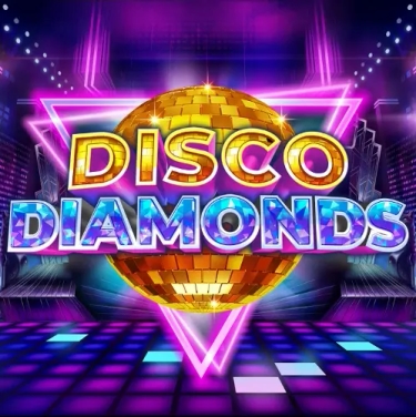 golden disco ball with the slot title written all over it