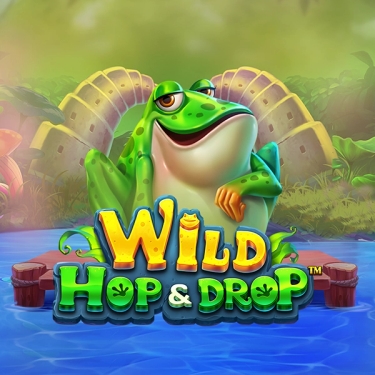 green frog seating in the pond 