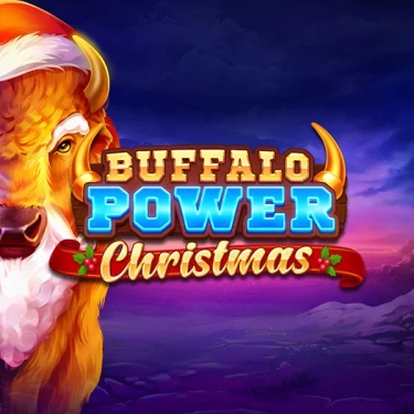 buffalo with a santa hat