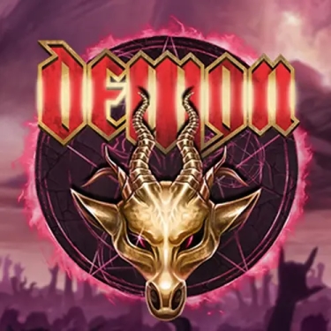 golden head of a devil with horns 