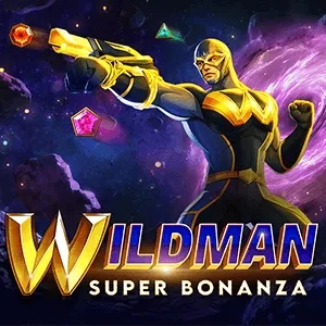 super hearo in space shooting a gun