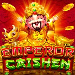 happy emperor with golden coins