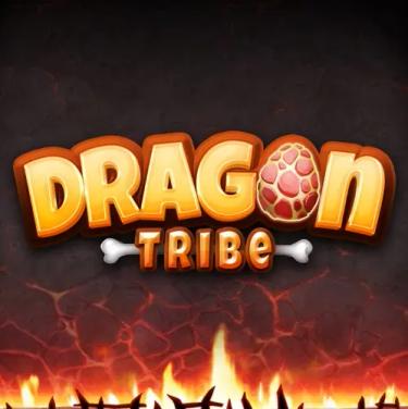 dragon tribe in yellow letters with a dragon egg