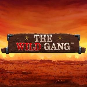 the wild gang in text on a desert background