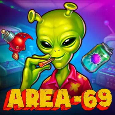 green alian with area 69 in text