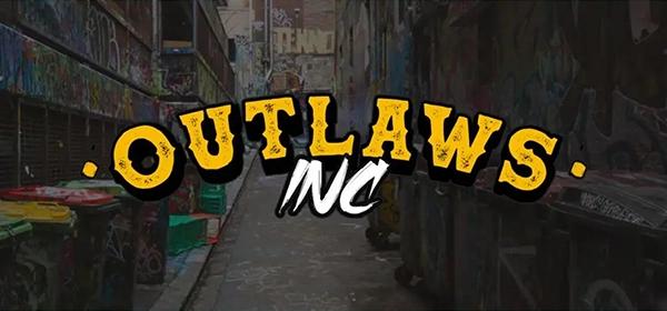 outlaws inc written in yellow letters 