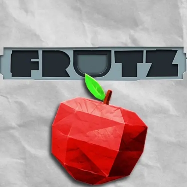 frutz logo red apple and a frutz logo