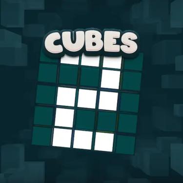 cubes 2 in white letters on a blue background