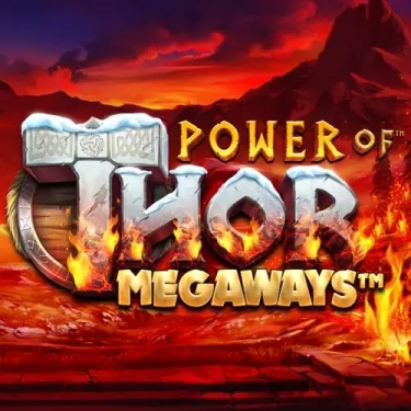 power of thor megaways power of thor megaways written on a volcanic background
