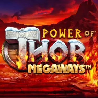 power of thor megaways written on a volcanic background