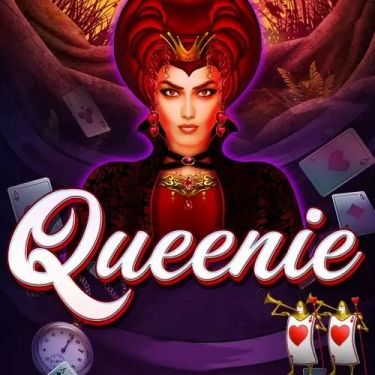 queenie slot woman in red dress wearing golden crown