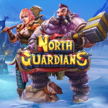 north guardians slot viking man and woman with heavy hammers