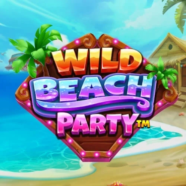 wild beach party slot wild beach party written in colorful letters on a beach