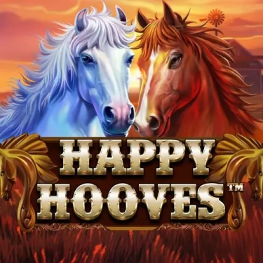happy hooves slot white and brown horses
