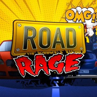 road rage written in black and red letters