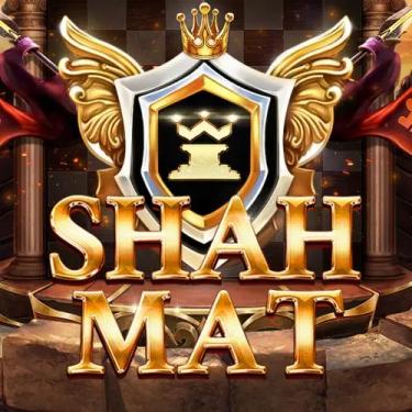 shah mat slot logo in golden letters