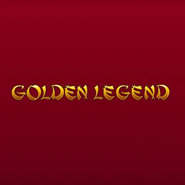 golden legend written in golden letters on a red background 