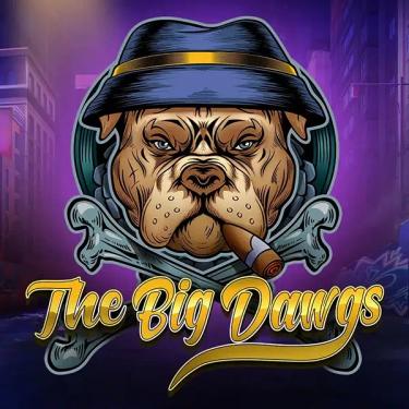 the big dawgs in text with pit bull with a hat