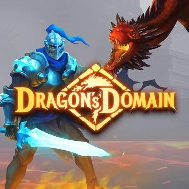 Dragon's Domain Hacksaw Knight in armor in the middle of fire with dragon
