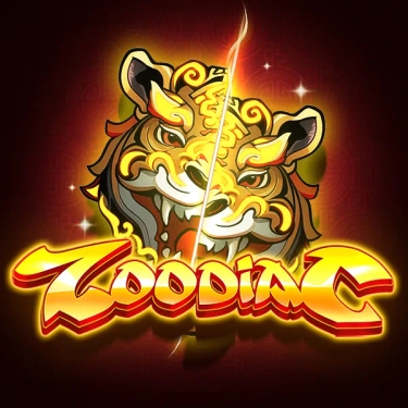 Zoodiac Slot Popiplay A tiger face displayed behind the name of the game