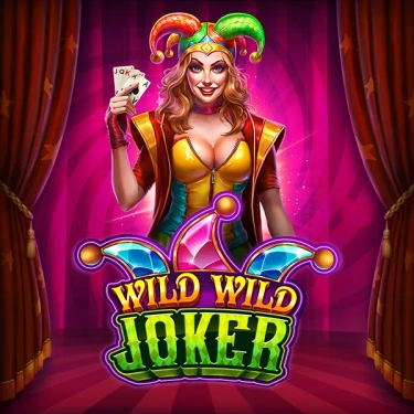 Wild Wild Joker Pragmatic Play A female jester holding a couple playing cards