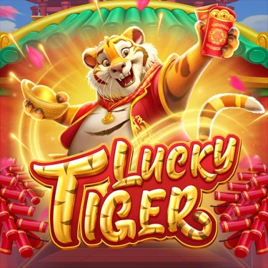 Lucky Tiger Pragmatic Play A tiger holding golden artefacts