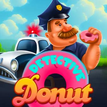 detective holding a donut